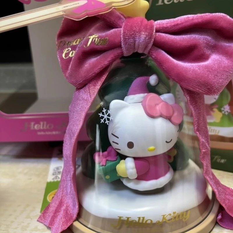 Cartoon Hallo Kitty Weihnachten Baum Schlafzimmer Nacht Nacht Lampe Anime Figur Desktop Modell Ornamente Hause Dekoration Geschenk Spielzeug