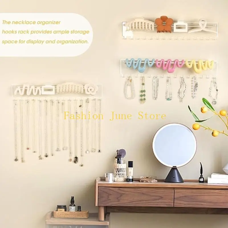 حامل N5KA للقلادة وإكسسوارات الشعر حامل مجوهرات أكريليك محمول حامل عرض عقال للاستخدام المنزلي أو البيع بالتجزئة #3