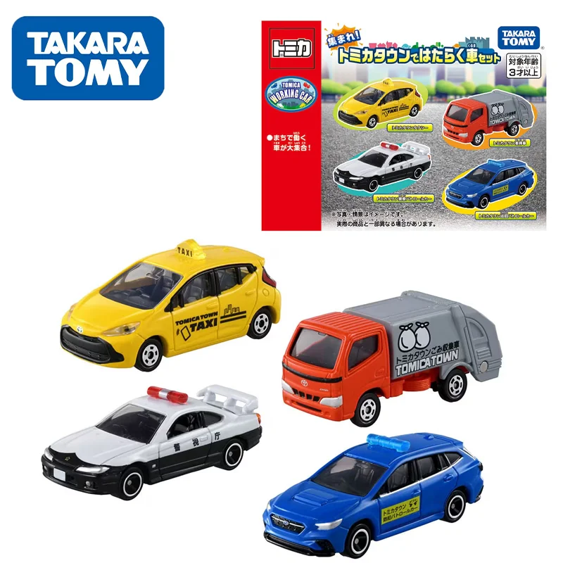 TAKARA TOMY Tomica Politieauto Patrouille Auto Taxi Reinigingswagen Legering Speelgoed Motorvoertuig Diecast Metaal Model Geschenken