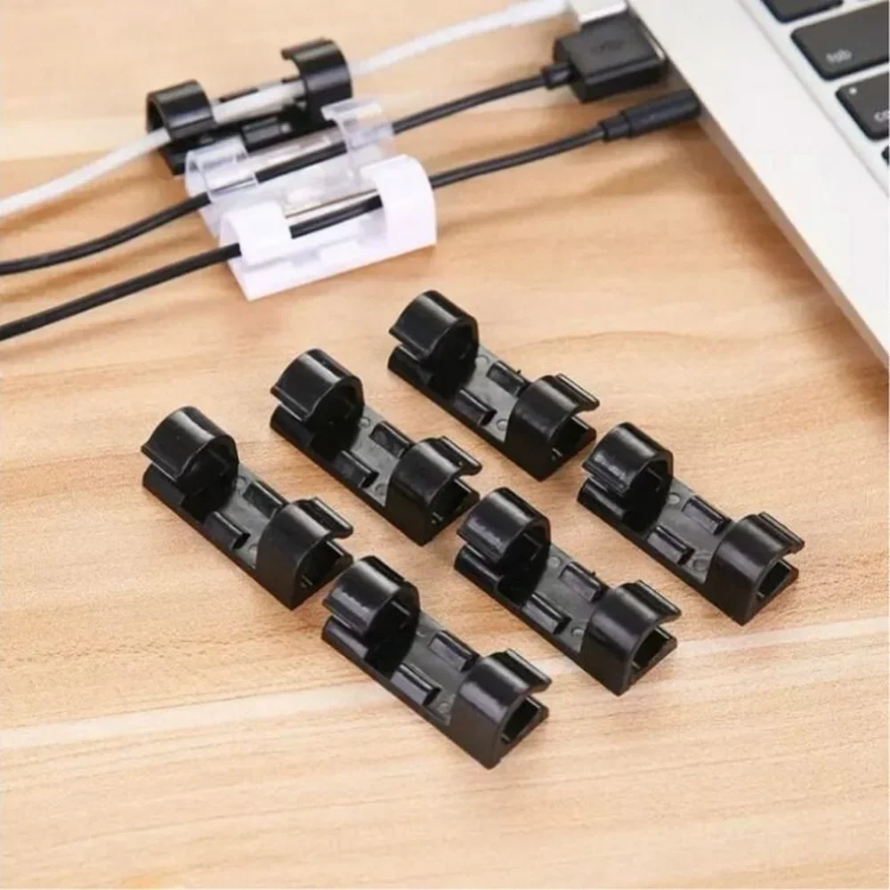 20pcs/set Cable Organizer Clips Desktop Wall USB Cable Management Wire Winder Manager Cellphone Charging Data Line Winder