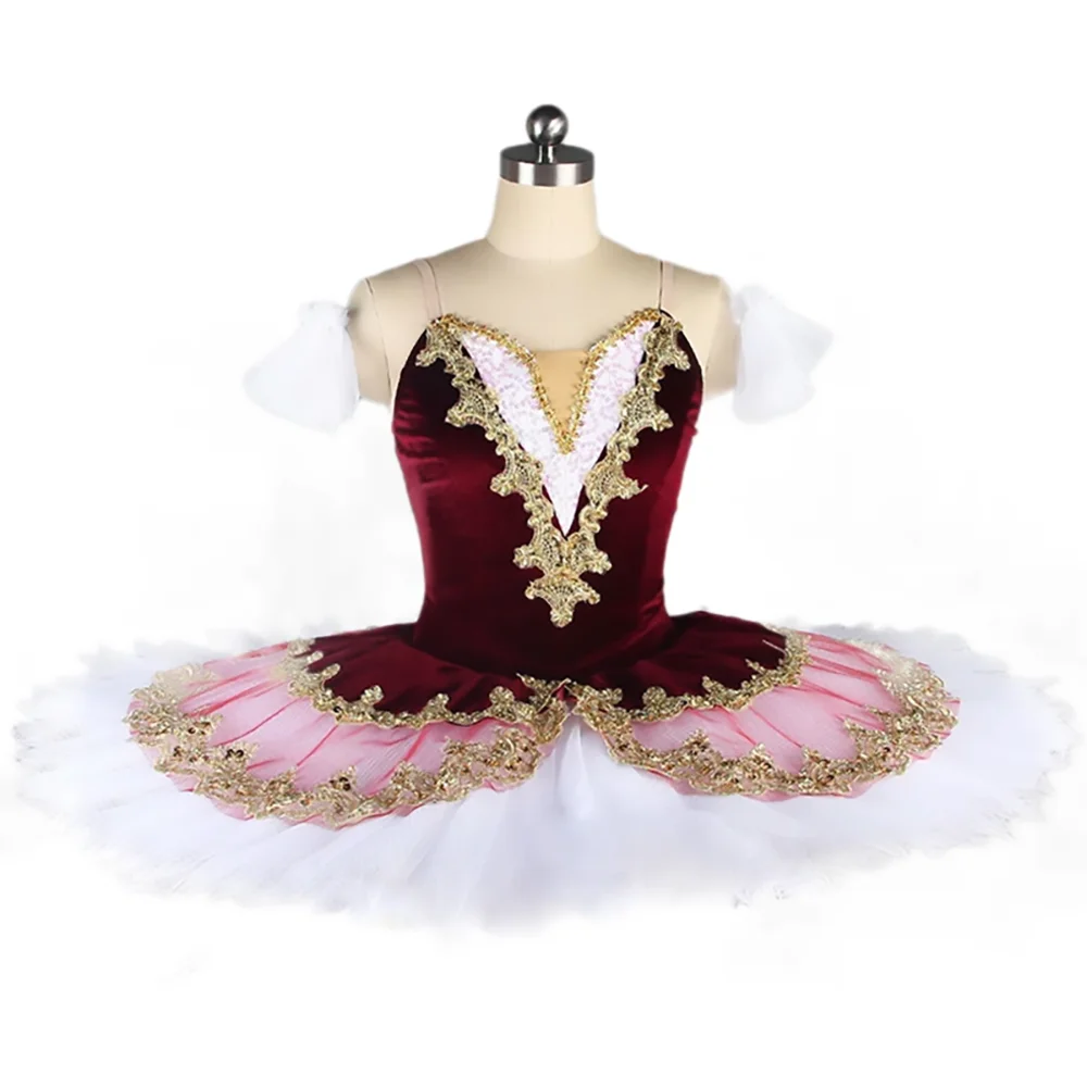 Kinder Professionelle Ballett Tutu Für Kinder Mädchen Rot Swan Lake Ballett Dance Kleidung Erwachsene Pfannkuchen Ballerina Eiskunstlauf Kleid