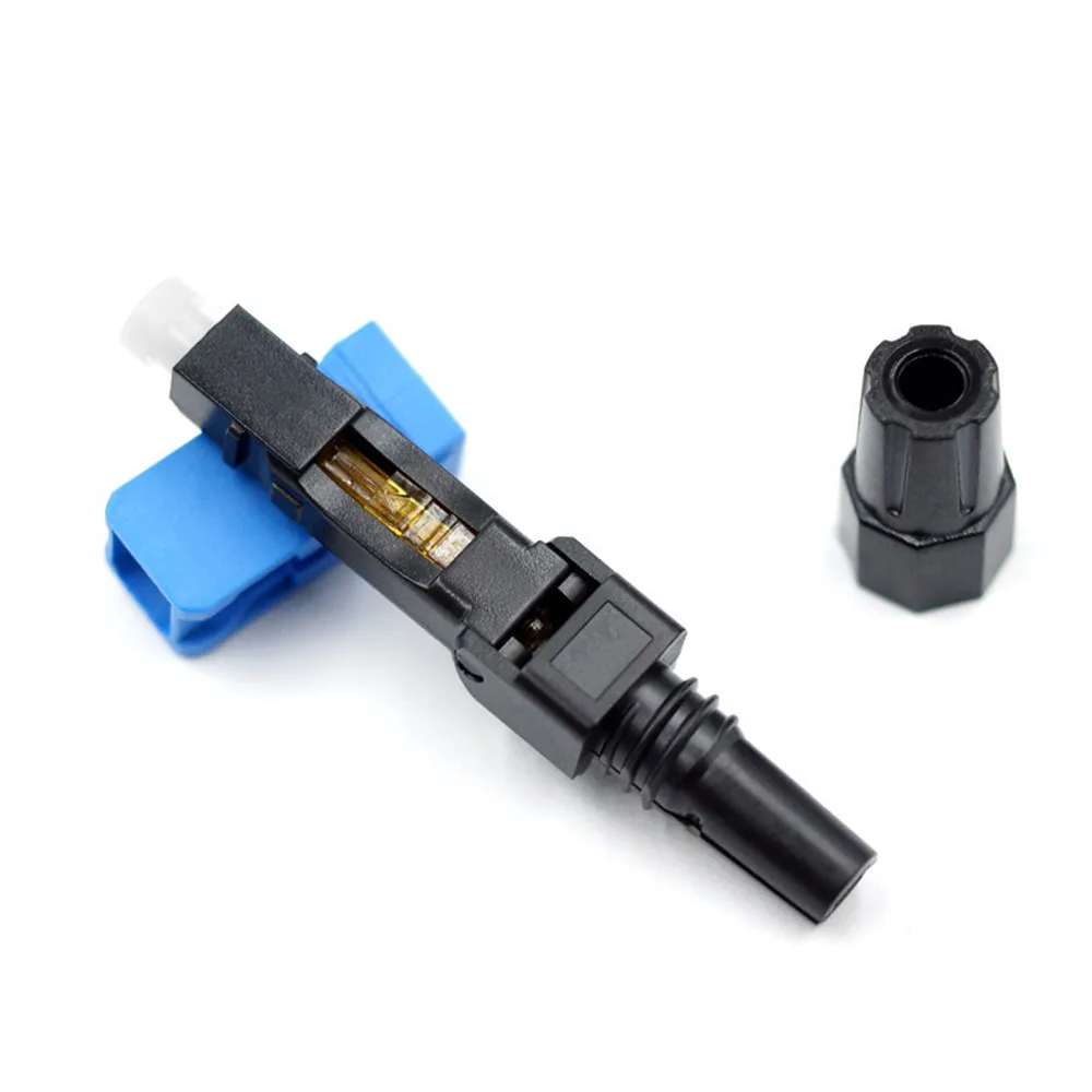 SC/UPC 커넥터 고품질 SC 광섬유 퀵 커넥터 UPC 고속 커넥터, 단일 모드 FTTH SC 28mm 절단 길이 50 개