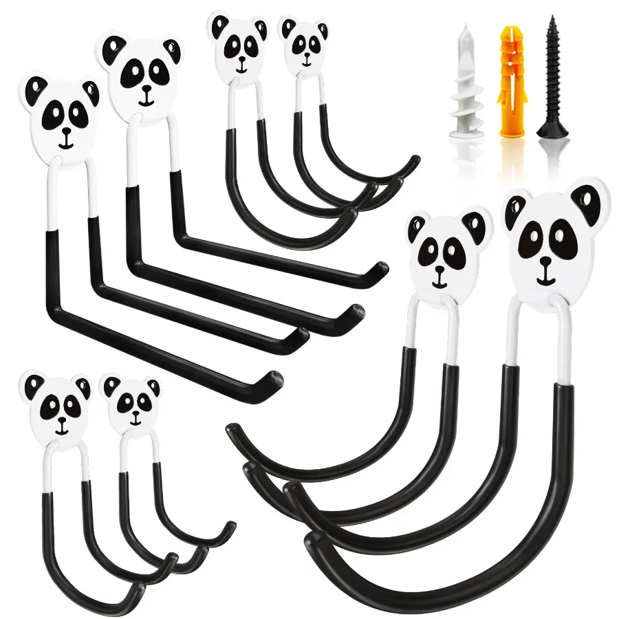 

Garage storage hooks 10 pieces heavy steel tools utility J wall mount suitable for bicycles chair ladders and garden finishing