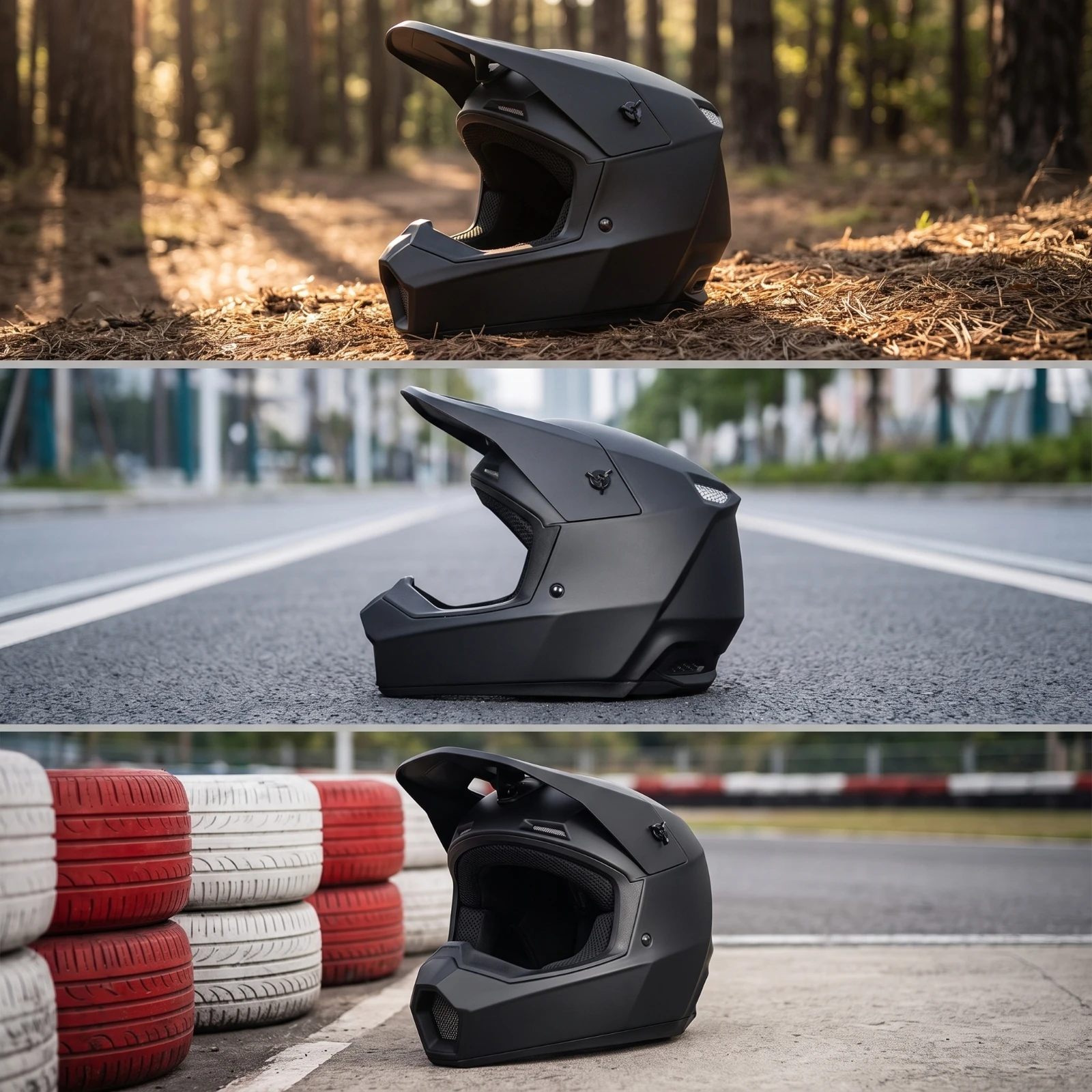 フルフェイスオートバイヘルメット、エアロダイナミックモトクロ - Helmet Full Face のレビューと価格