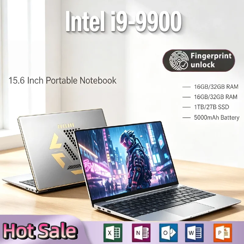 Intel Core i9 9900 15.6 Inch High Performance Laptop 8C 16T 5.0GHz UHD 630 16GB RAM 2TB SSD Gaming Mobile Workstation Pro Max
