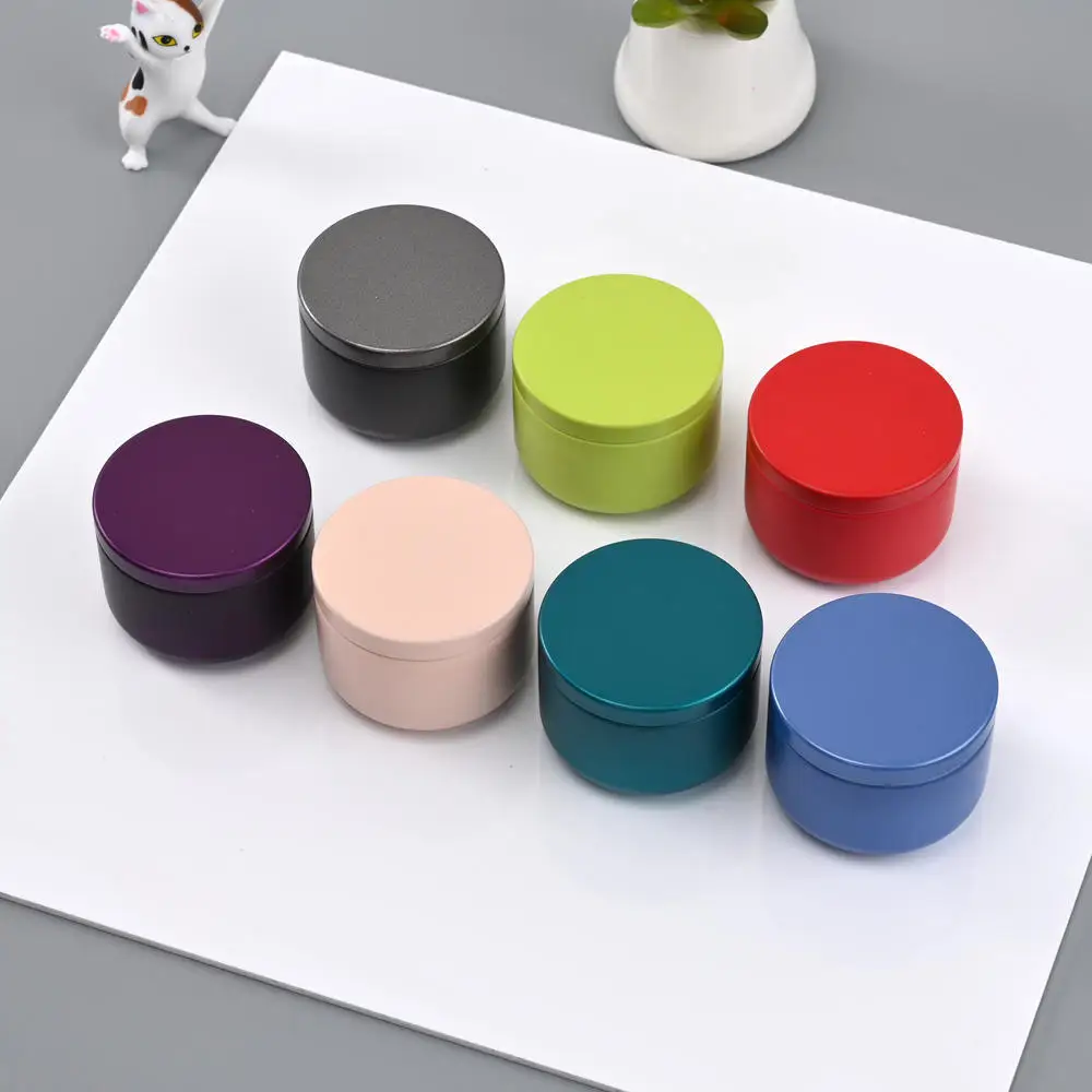 Portable Solid Color Mini Tin Box Tea Sealed Jar Packing Box Jewelry Candy Small Storage Can Coin Earring Headphones Gift Case