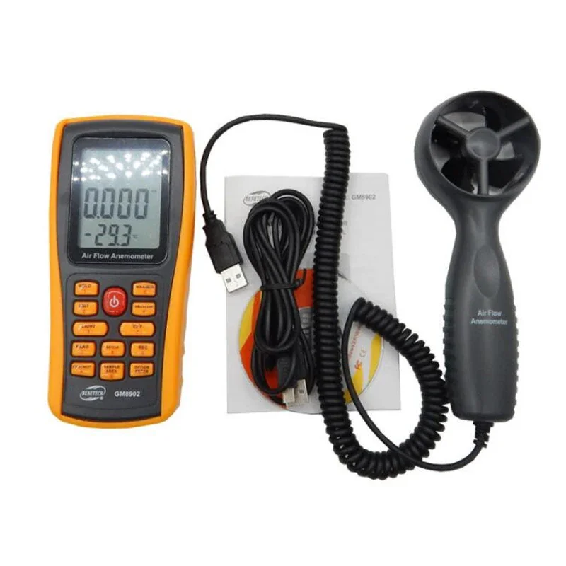 BENETECH GM8902 45M/S Digital Anemometer Wind Speed Meter Electronic Hand-held Air Volume Ambient Temperature Measure Tester