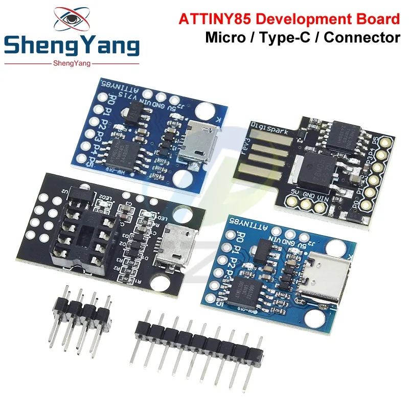 TZT 1/3PCS Digispark Kickstarter Micro Development Board ATTINY85/TINY85 Module for Arduino IIC I2C USB