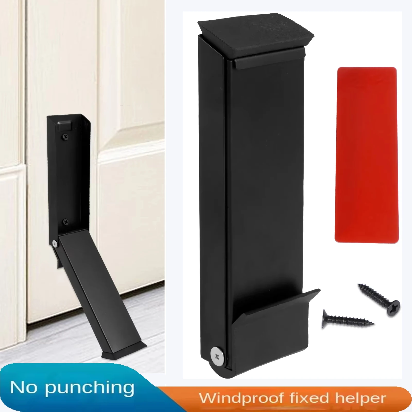 Door Stopper Stainless Steel Strong Suction Wall Protector Pedal Kick Down Door Stop Anti Collision Floor Holder for Home Hotel