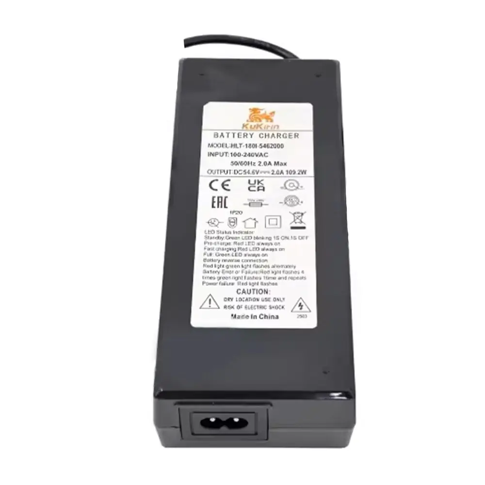 

Power Charger 54.6V 2.0A Kukirin G2 Max & G2 Pro Electric Scooter Lithium Battery Charger With 100-220V Input Charger Parts