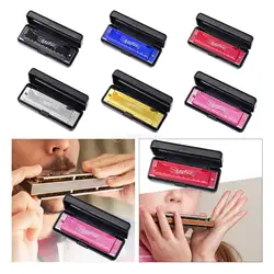 10 holes Harmonica Mouth Organ 20 Tone Practical Musical Instrument play Harmonica for Stage Party Activity Beginner toddlers