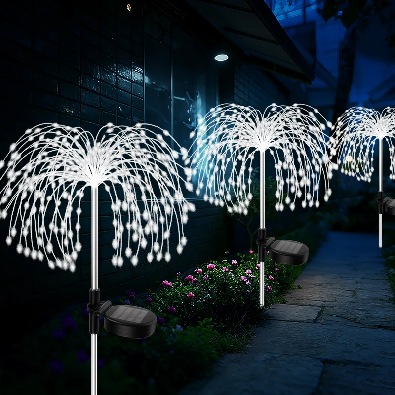

Outdoor Solar Fireworks Lights Led Waterproof Solar Garden Light Decor Fairy Starburst Stake Lights for Yard Patio Pathways Lawn