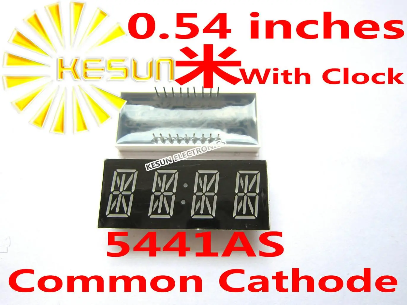 50PCS x 0.54 inches Red Common Cathode/Anode 4 Digital Tube With Clock 5441AS 5441BS LED Display Module