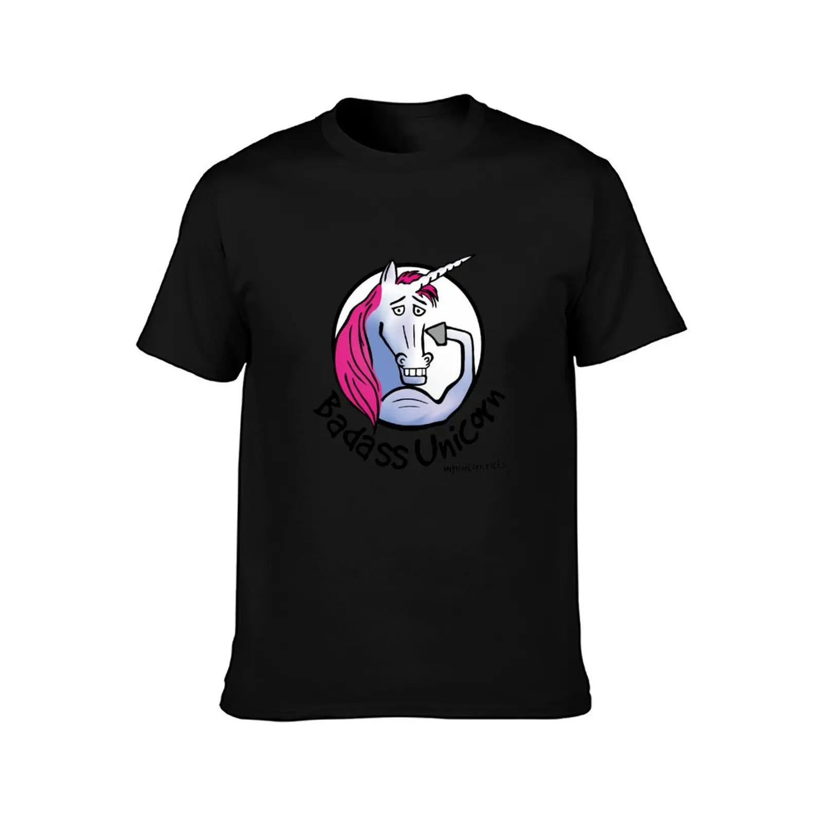 تي شيرت Badass Unicorn تي شيرت مطبوع للرجال تي شيرت للرجال تي شيرت برسومات