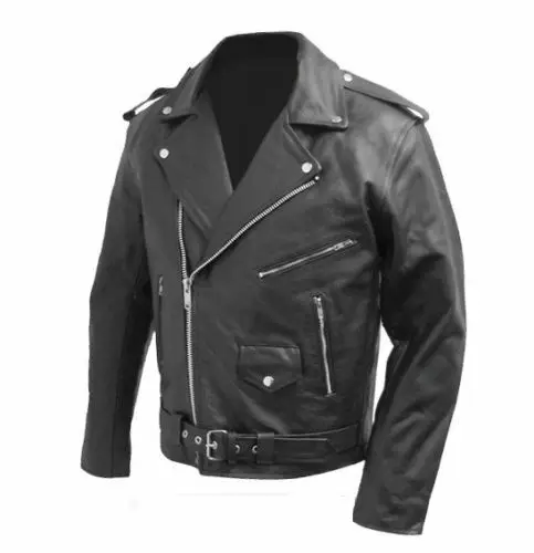 2023Men Autumn  New  Vintage Leather Jacket Coat Men Spring Outfit Design Motor Biker Pocket PU Leather Jacket Men