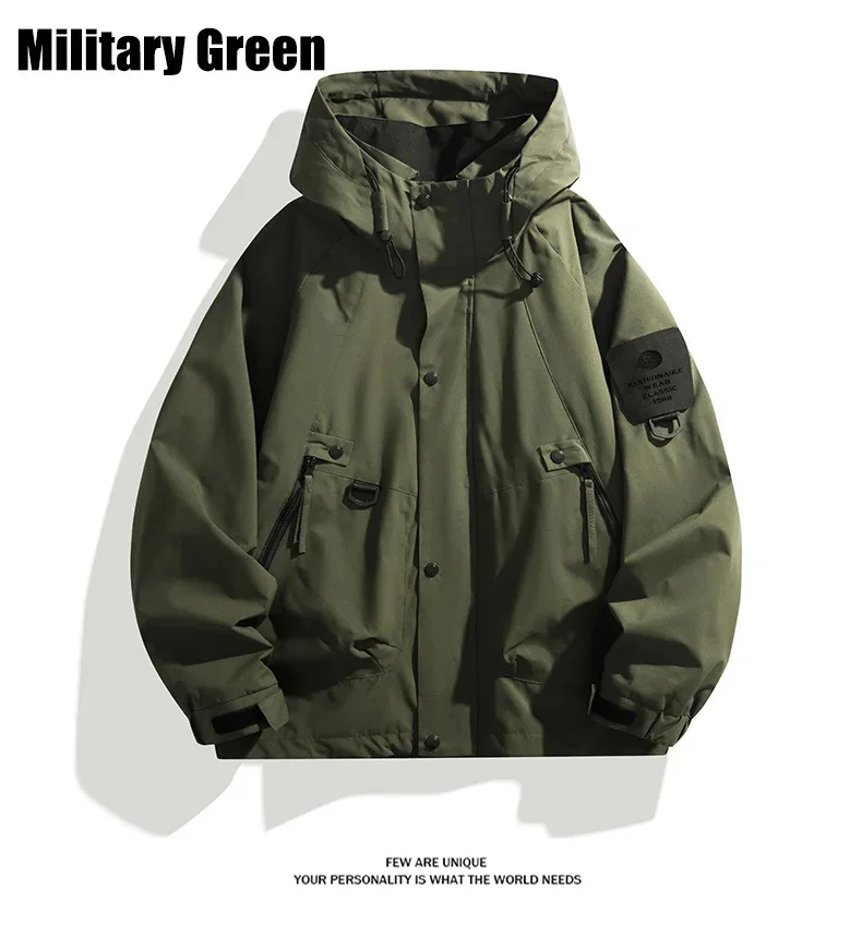 Men Women Waterproof Hiking Jacket Windproof Camping Windbreakers Oilproof Fishing Trekking Jacket Autumn Spring Sport Rain Coat