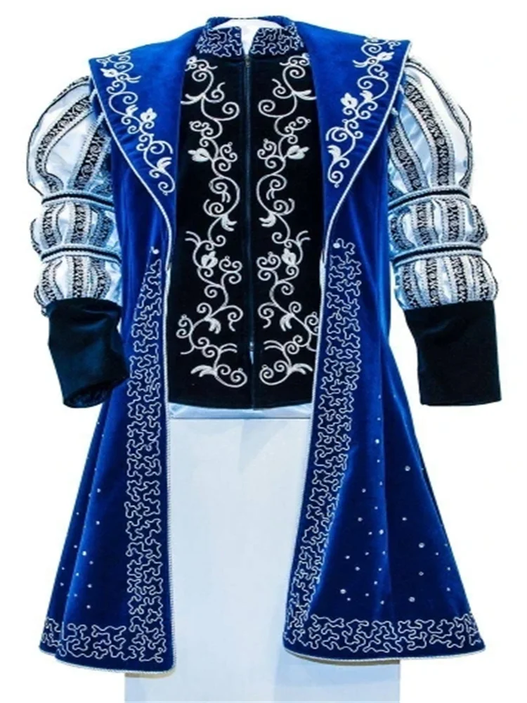 Tudor Queen Elizabeth Luxuriöses Vintage-Kostüm für Herren, König Henry VIII. Regency Renaissance Adliger Ballkleid