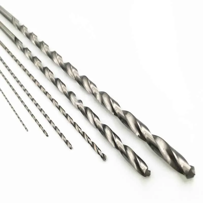 HSS Drill Bits Set 2-6mm Diameter 160-300mm Length Straight Shank Twist Drill Bits Wood Aluminum Plastic Cutting Drilling Tools