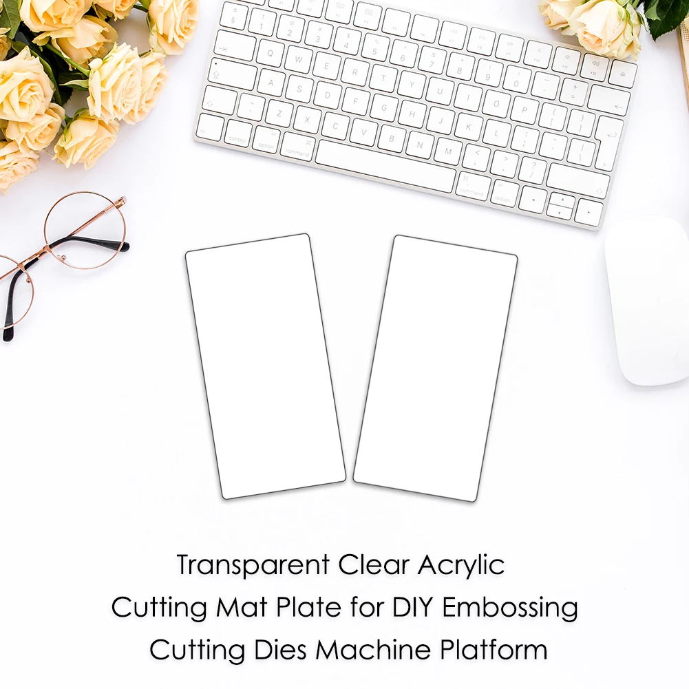 جديد 1/2 قطعة واضح الاكريليك قطع حصيرة لوحة DIY بها بنفسك النقش قطع يموت منصة محول شفاف يموت القاطع فاصل 3 مللي متر 5 مللي متر #6