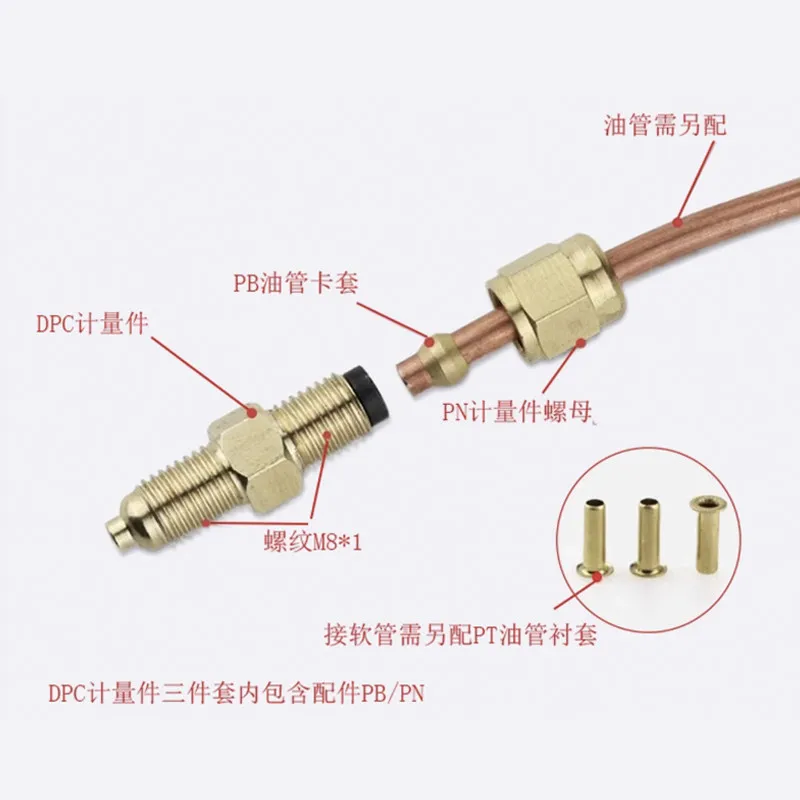 DPC Resistance Type Metering Piece Set Proportional Joint Oil Flow Restrictor Lubrication Oil Check Valve Restrictor Rod