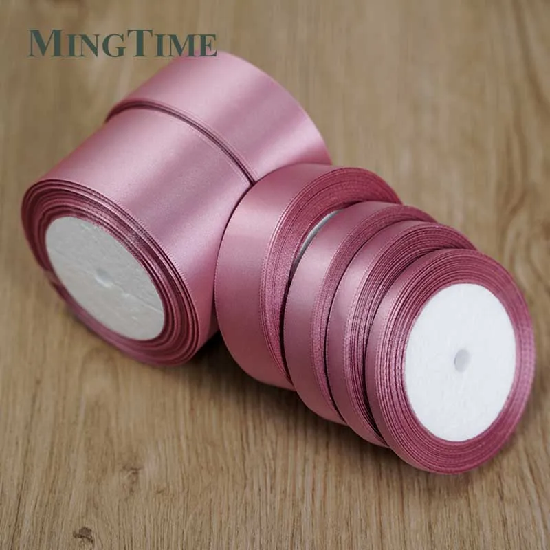 Mauve Satin Ribbon 25yards 6mm 10mm 15mm 25mm 38mm 50mm Sash Gift Bow Handmade DIY Craft Wedding Party Supply Decoration