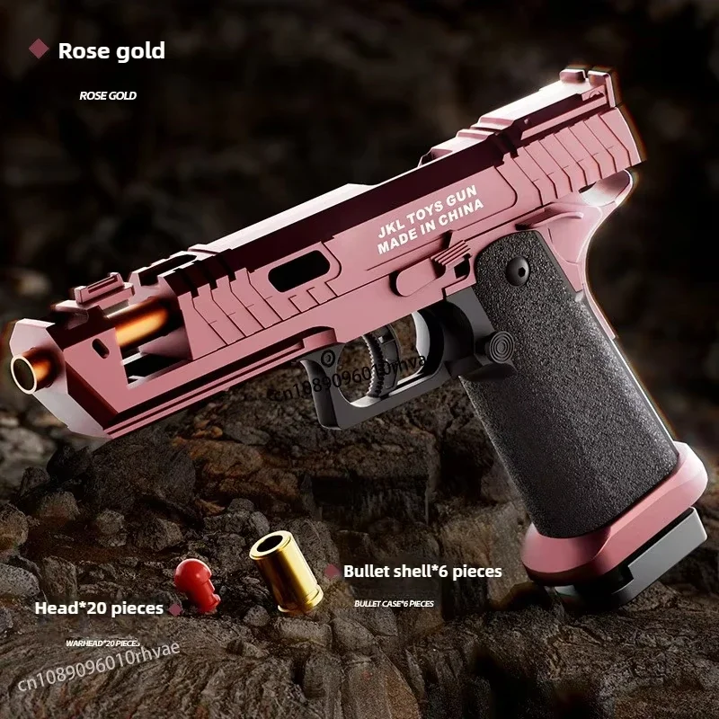 2025 neue schwarze Serie mechanische Shell Throwing Master 2011 Soft Bullet Gun für Pistole Junge Spielzeugpistole hängen leer