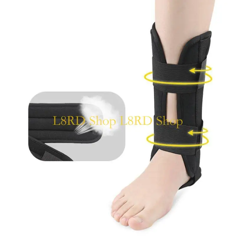 L8RD Women Men Fitness Ankle Sprain Support Brace Strap Splint Foot Heel Cover Orthotic Aluminum Protector Guard Wrap