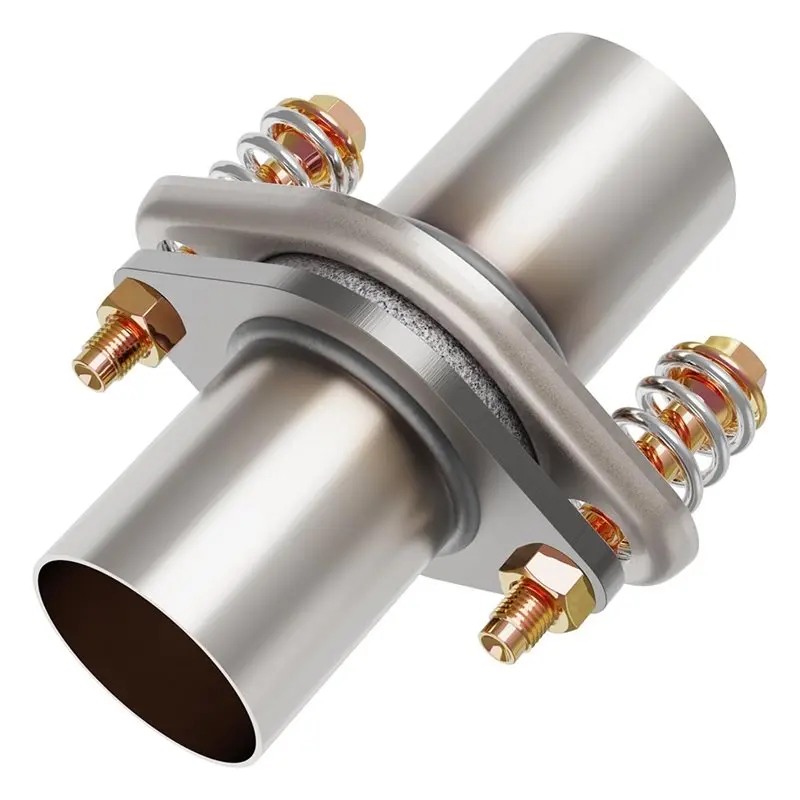 Exhaust Flange 2" Inner Inlet Quick Exhaust Flex Spring Flanges With Bolts And Gaskets High Quality 409L Stainless Steel