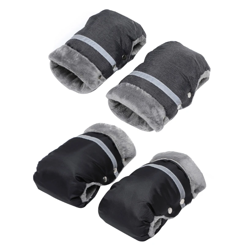 

1 Pair Essential Pram Gloves Baby Stroller Hand Warmer with Reflective Strip