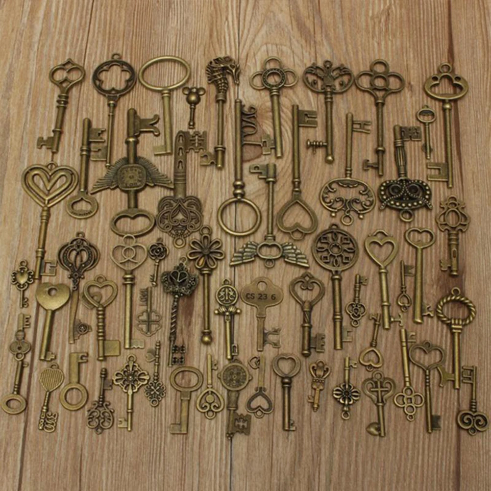 

69 Pcs Vintage Bronze Decorations Different Shapes DIY Jewelry Making Supplies