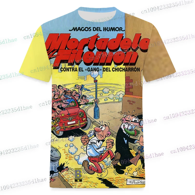 

M-Mortadelo y Filemon T shirt Men Women 3D Print T-shirts Harajuku Style Tshirt Streetwear Tops Cartoon Animation Men Clothing