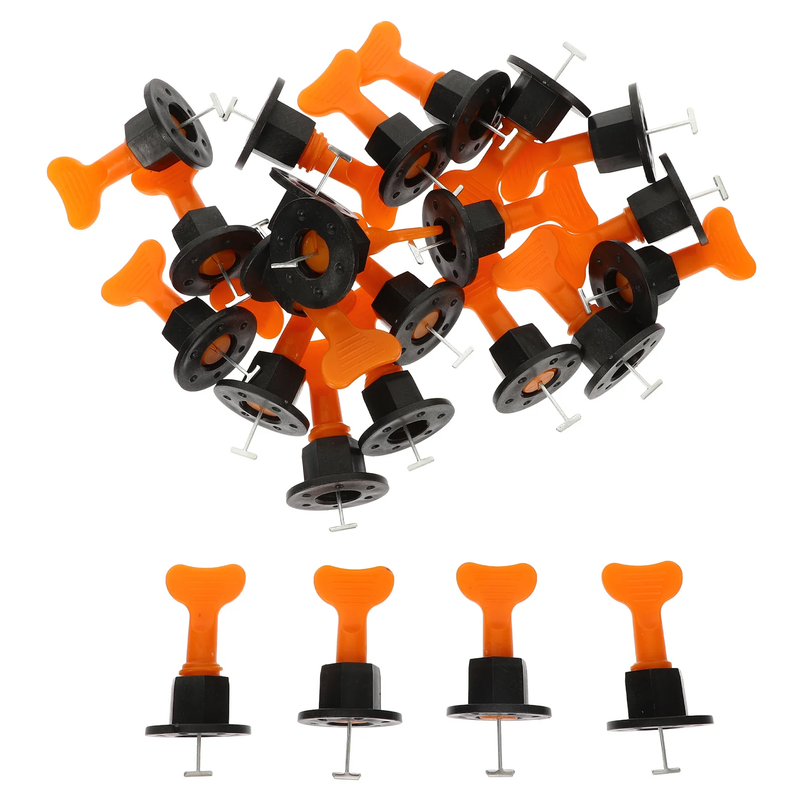 50Sets Tiles Leveling System Kits Wear-Resistant Adjustable Tile Spacer Tools Tiles Leveler Tool Tile Leveling System