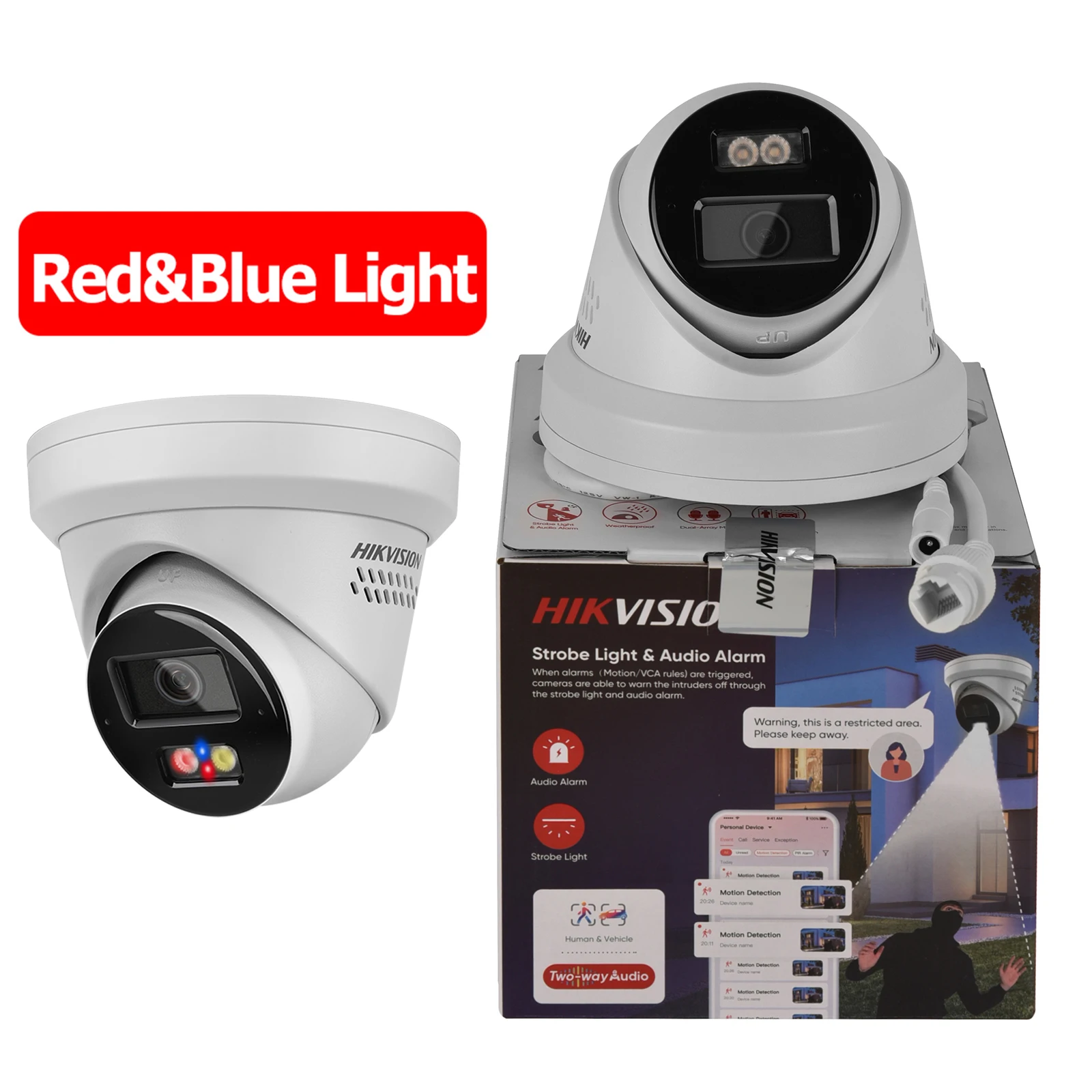 Hikvision DS-2CD2383G2-LI2U/SL DS-2CD2383G2-LI2U/SRB 8MP IP-Kamera Acusense Smart Hybrid Light Mic Blitzlicht Akustische Warnung