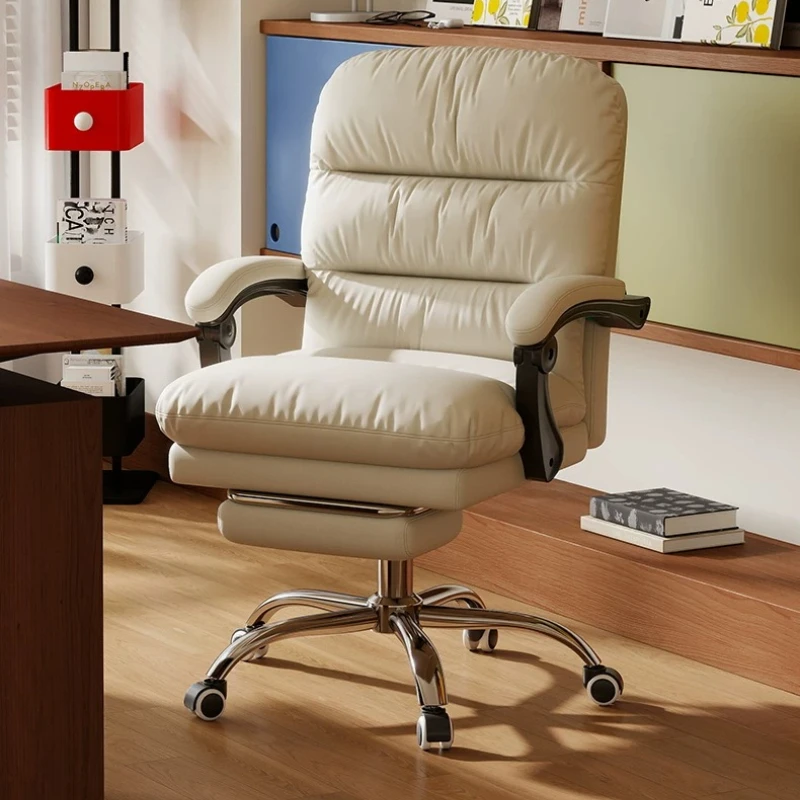 Mobile Luxury Ergonomic Office Chair Recliner Comfy Swivel Office Chair Computer High Back Lounge Silla De Oficina Furniture