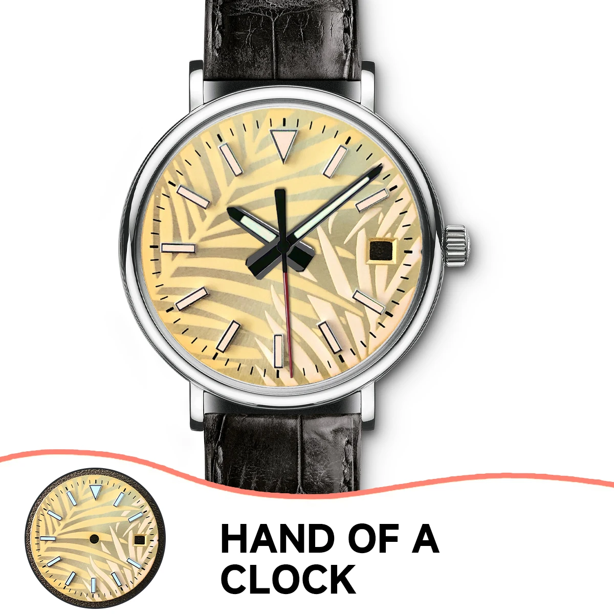 28.5 مللي متر ساعة الطلب الأزرق مضيئة وجوه ساعة ل 8200/821A/8215 Mingzhu 2813 حركة ساعة رجالي اكسسوارات