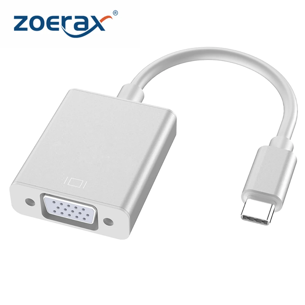 

ZOERAX USB C to VGA Adapter Type-C to VGA Converter with iPhone 15 Pro/Max, MacBook Pro/Air , iPad Pro, iMac, S23, XPS 17