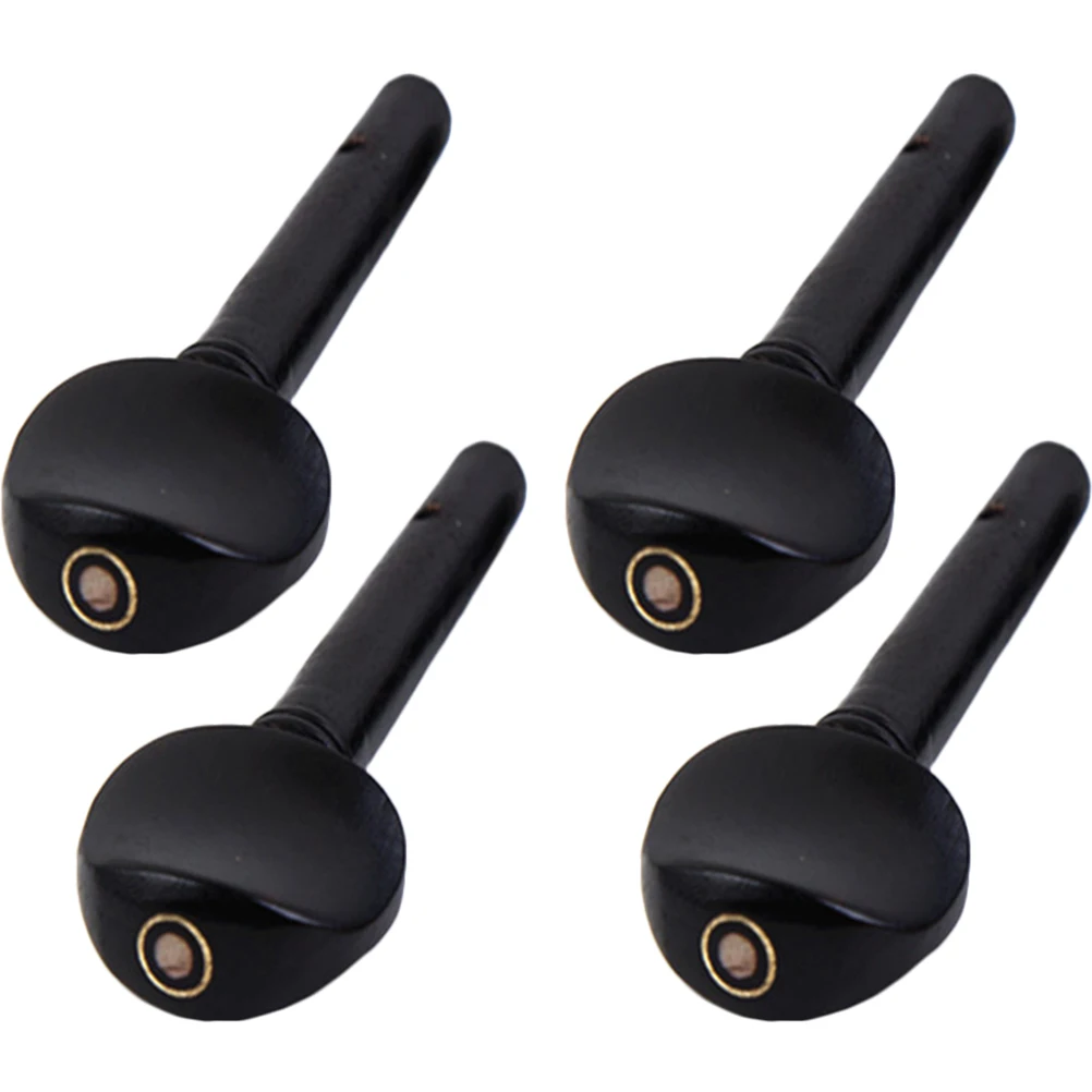 

4pcs Violin Tuning Pegs Ebony String Instrument Parts Practical Fittings Peg Professional Accessories Lasting