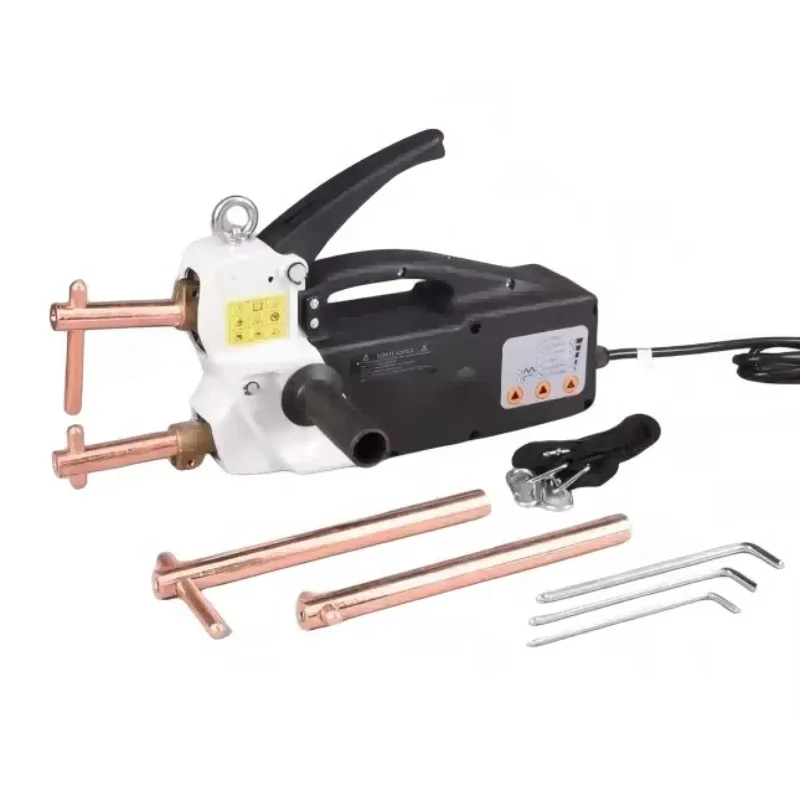 Portable compact hand-held double-sided metal spot welder, 220V, 2+2 mm welding capacity, for auto body repair workshops