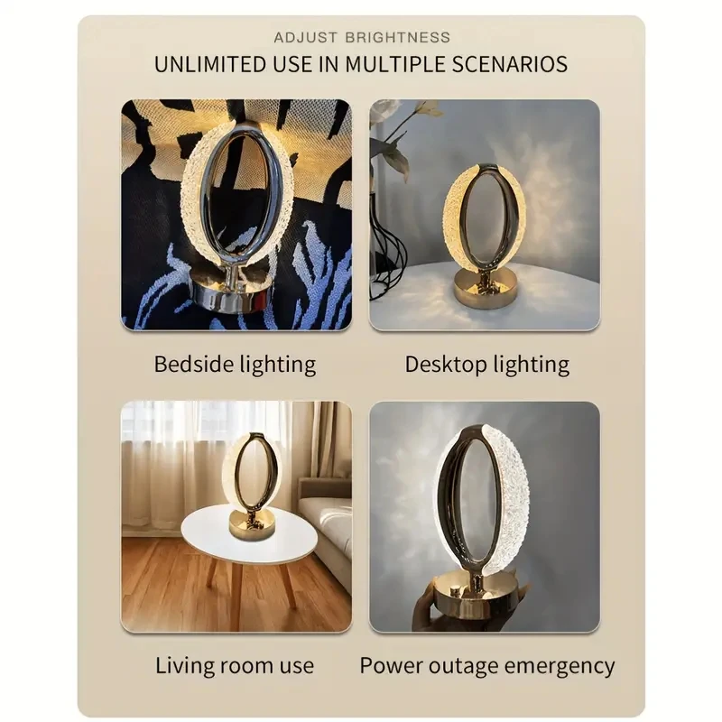 Recarregável LED sem fio Desk Light com Touch Sensor, Night Light, adequado para várias cenas, 1, 3 cores
