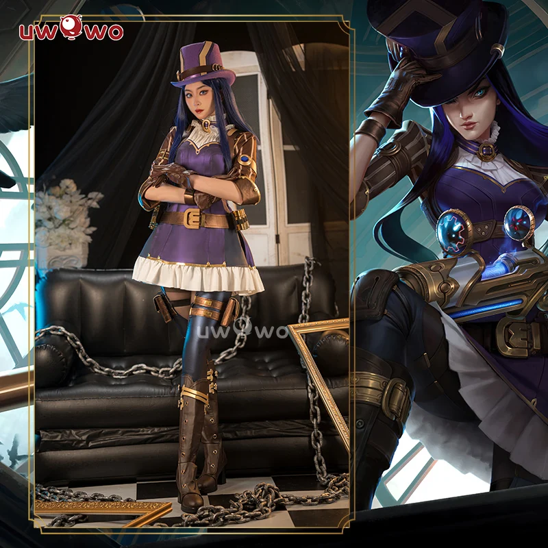 

2025 Caitlyn Cosplay Game LOL: Caitlyn Sheriff of Piltover Cosplay Costume With Hat Halloween Costume