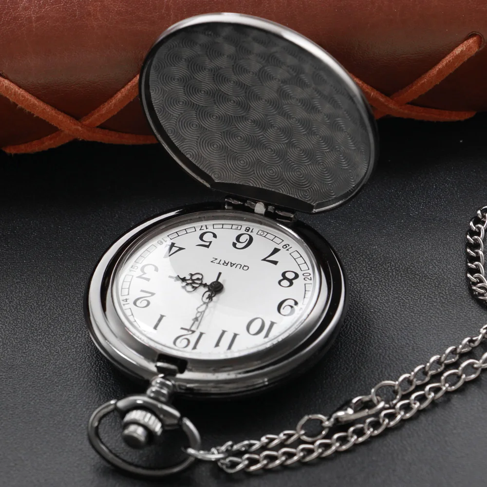 NUOVO orologio da tasca al quarzo digitale romano nero vintage mini collana pendente orologio da dottore regali di festa per uomo e donna