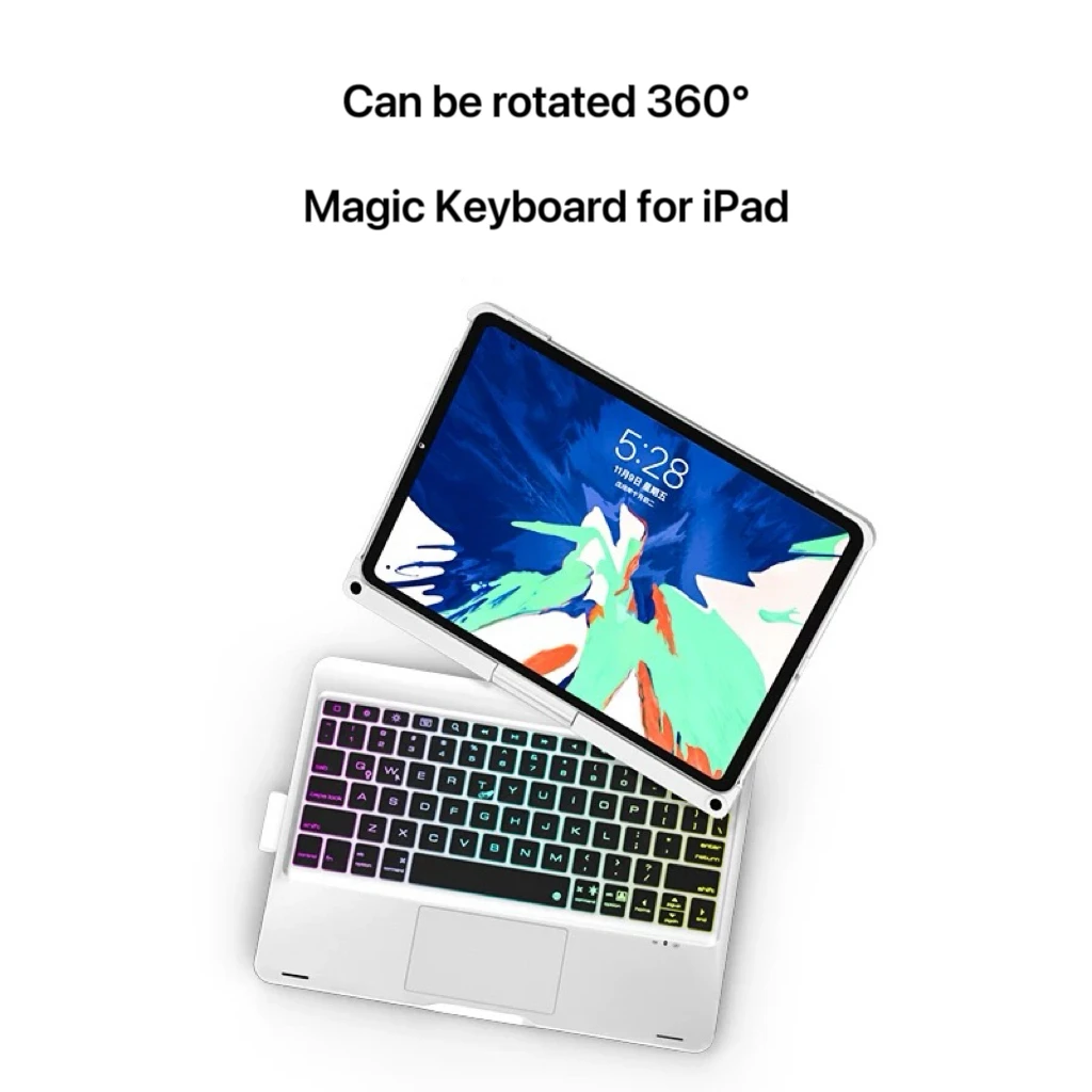 

The rotatable Miaokong keyboard is suitable for Apple tablets, and the dedicated touchpad integrated Bluetooth mouse set