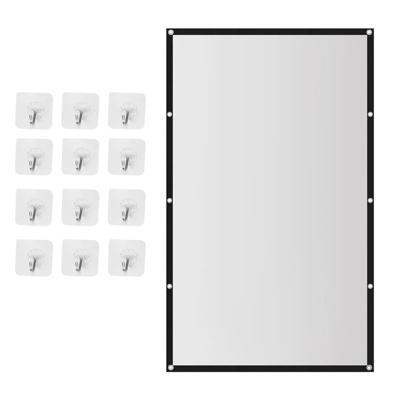 Portable Projector Screen for Home Theater Outdoor HD White Foldable Anti-Crease (120Inch)