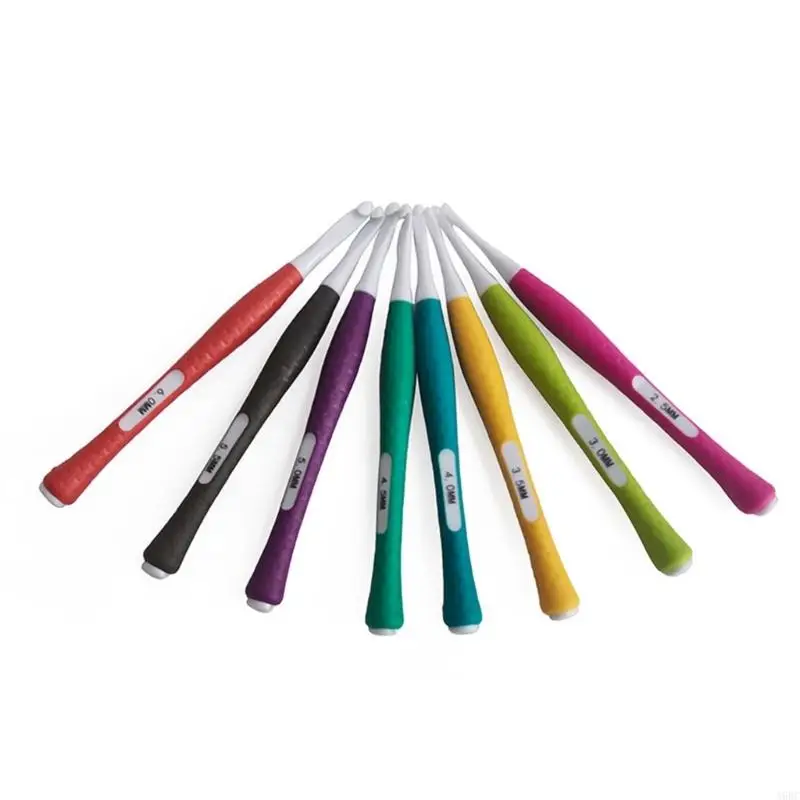 A9BC 8PCS CORCHET HOABS BUNDLE REKTINGENTEN