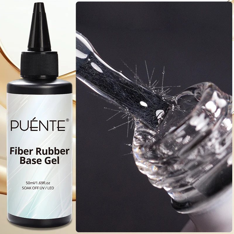 PUENTE 2 teile/satz 50ML Quick-Build Fiberglas Gel Kristall Top Coat Gel Nagellack Verbessern Beschädigte Nägel Konstruktion UV lack