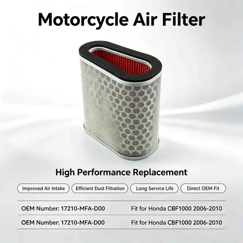 Воздушный фильтр для мотоциклов для Yamaha Honda CBF1000 2006-2010 17210-MFA-D00, аксессуары для воздушного фильтра
