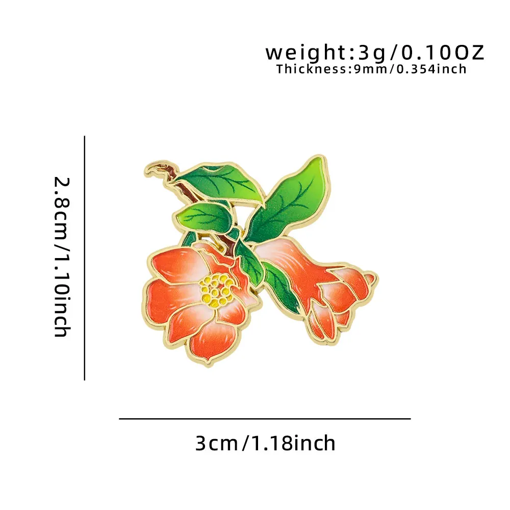 Elegante botanische Emaille-Blumenanstecker, sortierte Pflanzen-Reversbroschen, Natur-Abzeichen für Kleidung, Damen-Modeaccessoires