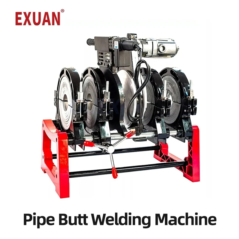 Enhanced 63-200mm Manual Hot Melt Hydraulic four Ring Docking Machine PE/ PPR/ PB/ PVDF Pipe Butt Welding Machine