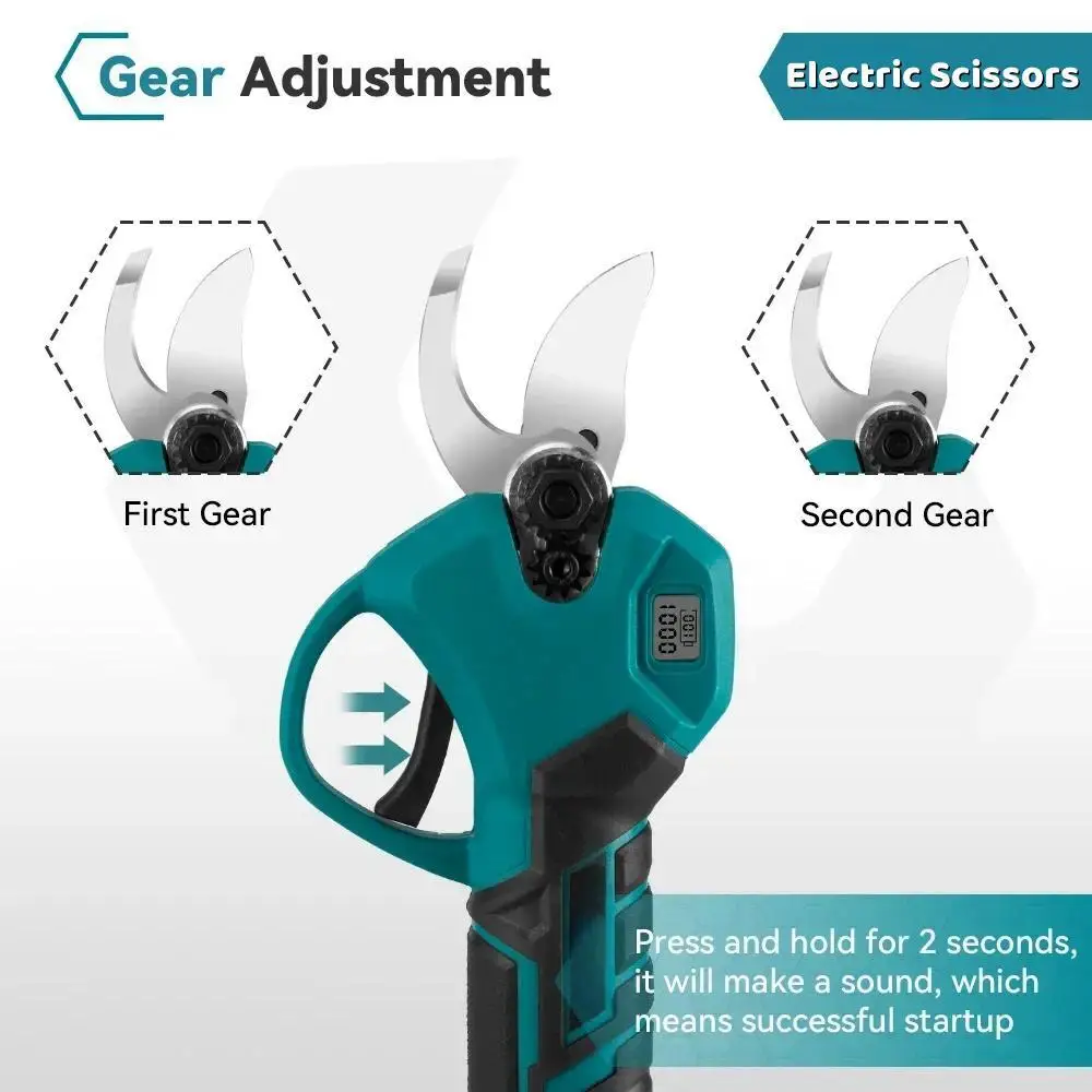 Imagem -03 - sem Fio sem Escova Elétrica Tesoura de Poda com Display Led Orchard Branch Scissors Ferramenta de Jardim para Makita 18v 30 mm