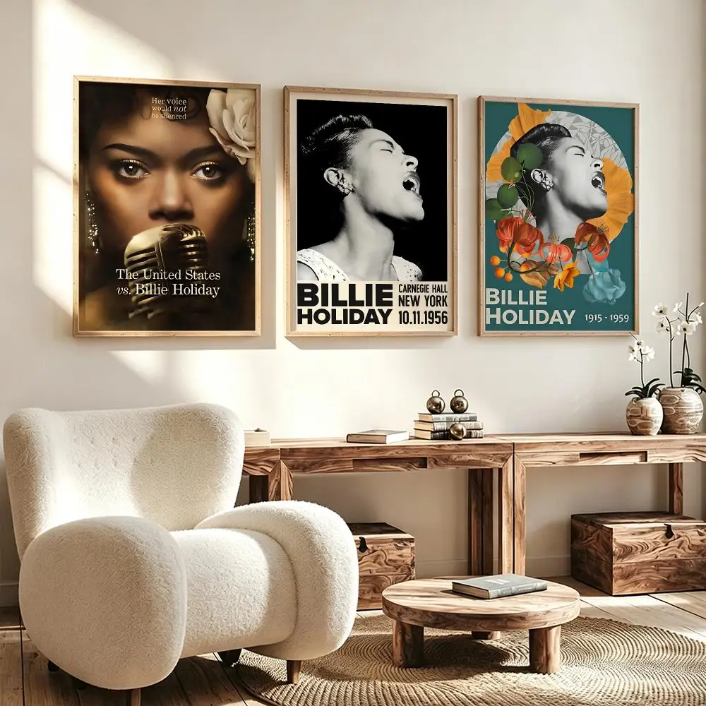 Modern Aesthetic Wall Art Poster music Billie Holiday Poster for Office Home Decor Interior Large Wall Picture Print